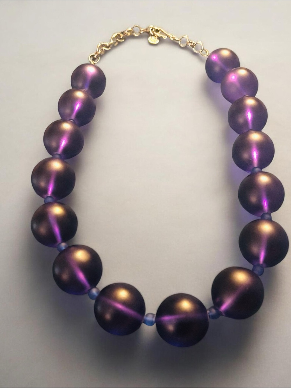 Sassy Jones Dina Purple Beaded Necklace